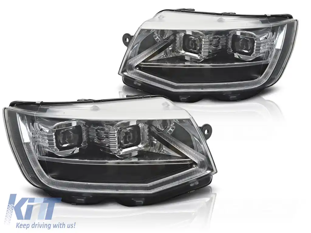 FARURI LED TUB LUMINĂ CHROME DRL SEQ potrivite pentru VW T6 15-19