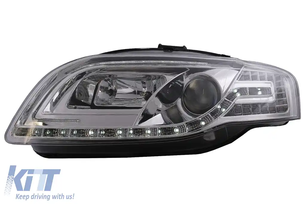 Faruri LED Tube Light compatibil cu Audi A4 B7 (11.2004-03.2008) Crom-image-6096504