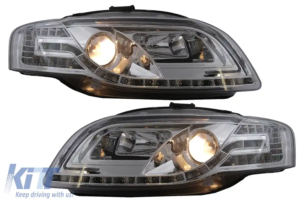 Faruri LED Tube Light compatibil cu Audi A4 B7 (11.2004-03.2008) Crom-image-6096511