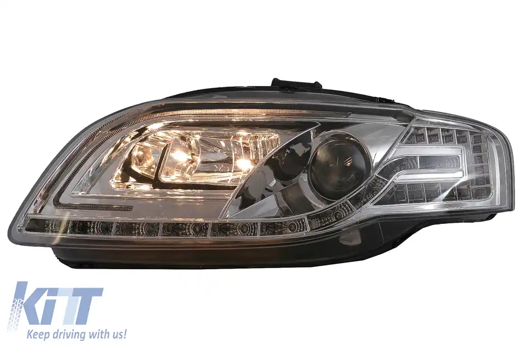 Faruri LED Tube Light compatibil cu Audi A4 B7 (11.2004-03.2008) Crom-image-6096513
