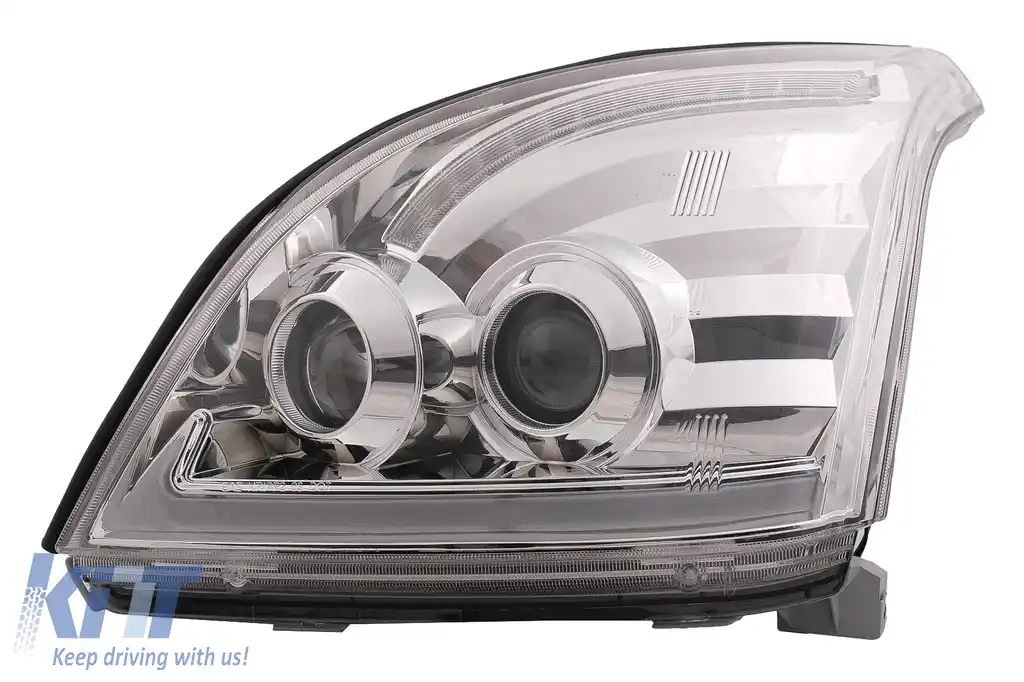 Faruri LED TUBE LIGHT compatibil cu Toyota Land Cruiser FJ120 (2003-2009) Crom cu Semnal Dinamic-image-6092494