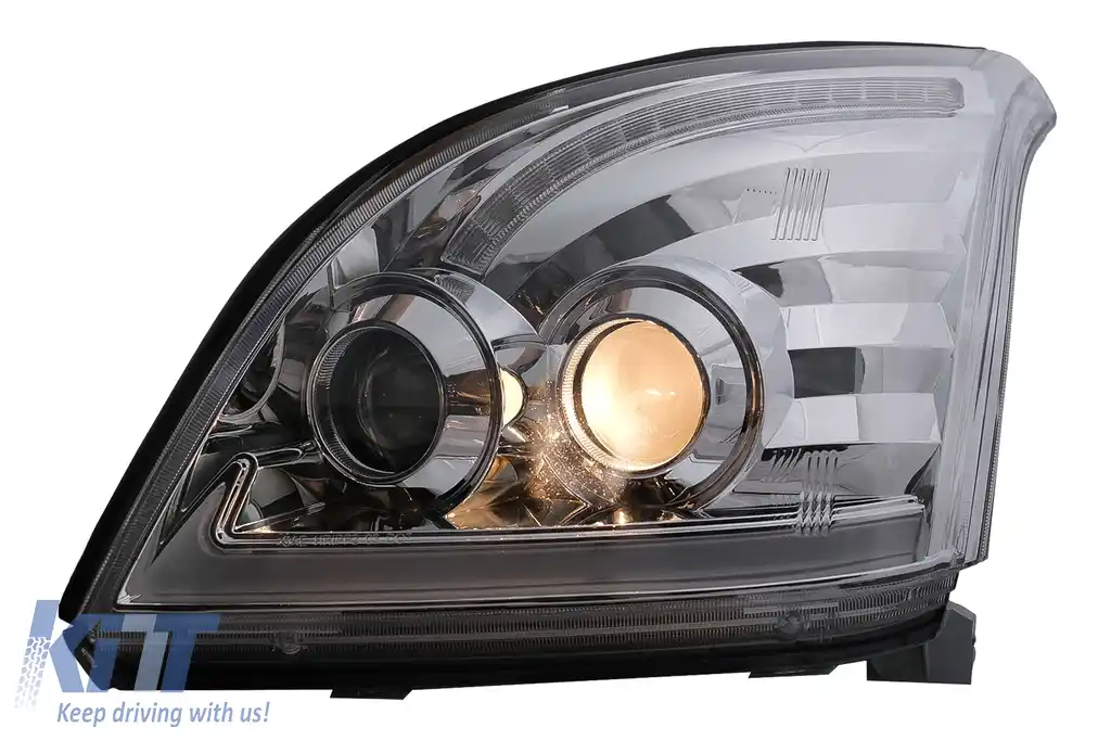Faruri LED TUBE LIGHT compatibil cu Toyota Land Cruiser FJ120 (2003-2009) Crom cu Semnal Dinamic-image-6092497