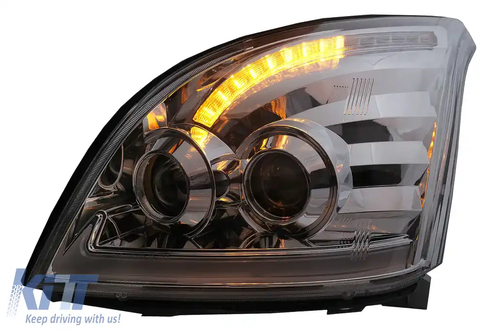 Faruri LED TUBE LIGHT compatibil cu Toyota Land Cruiser FJ120 (2003-2009) Crom cu Semnal Dinamic-image-6092506