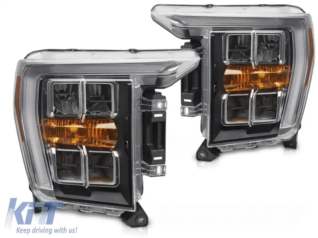 FARURI NEGRE DRL potrivite pentru FORD F150 MK14 20-23