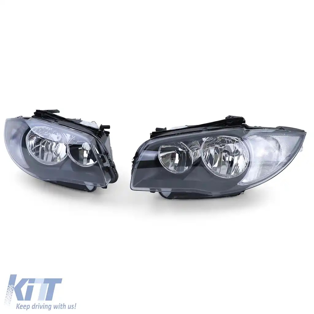 Faruri negre H7 H7 pereche potrivite pentru BMW E81 E82 E87 E88 din 04-image-6190388