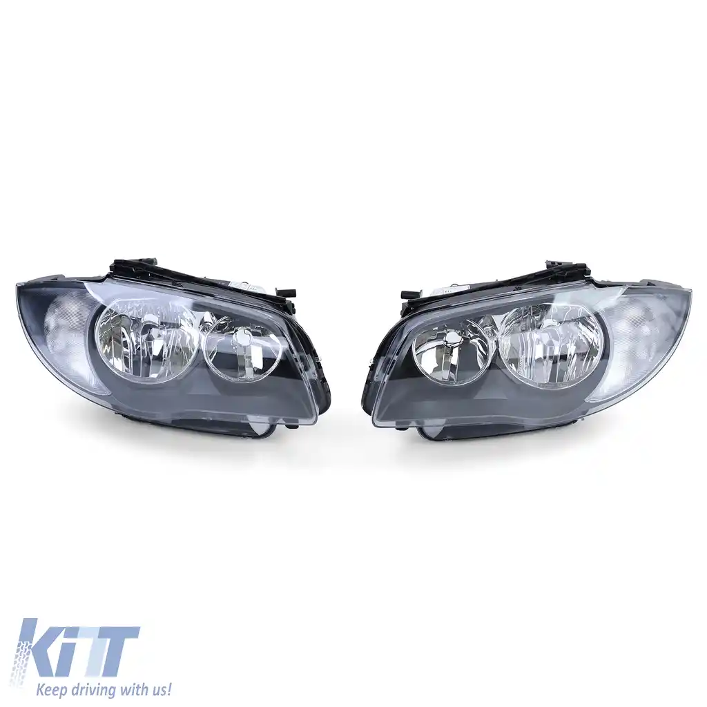Faruri negre H7 H7 pereche potrivite pentru BMW E81 E82 E87 E88 din 04-image-6190391