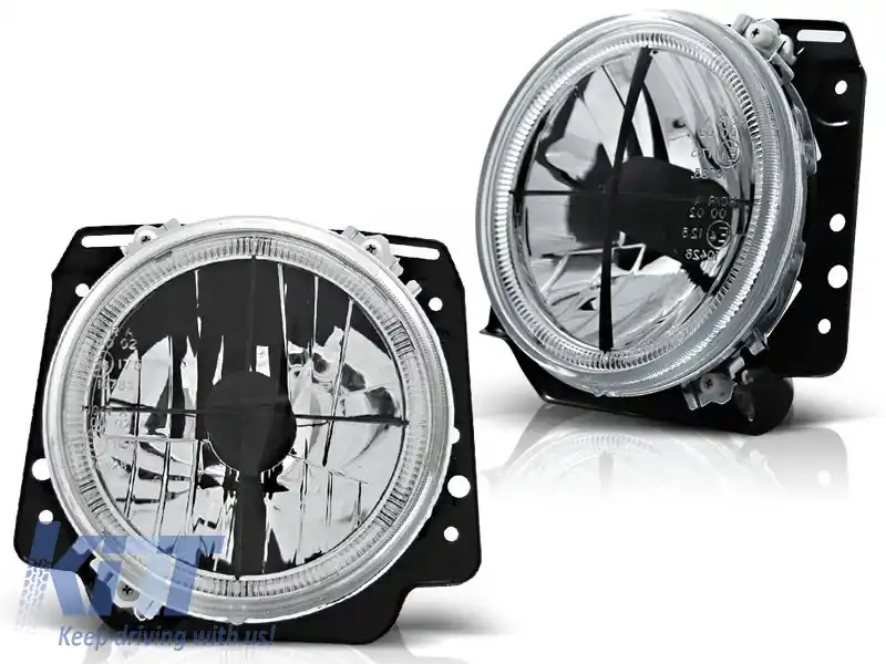 image-6-FARURI OCHI DE ÎNGERI CHROME potrivite pentru VW GOLF II 2 08.83-08.91