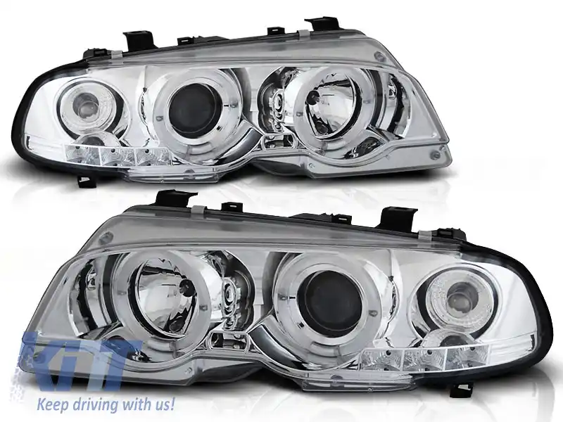 image-11-FARURI OCHI DE ÎNGERI CHROME potrivite pentru BMW E46 04.99-03.03 COUPE
