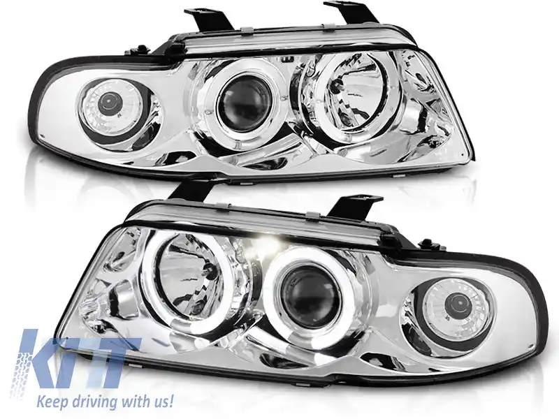 FARURI OCHI DE ÎNGERI CHROME potrivite pentru AUDI A4 11.94-12.98