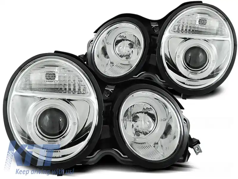 FARURI OCHI DE ÎNGERI CHROME potrivite pentru MERCEDES W210 E-KLASA 95-05.99