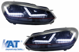 Faruri Osram LED compatibil cu VW Golf 6 VI (2008-2012) GTI Rosu LEDriving Semnal Dinamic-image-6028764