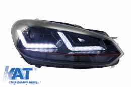 Faruri Osram LED compatibil cu VW Golf 6 VI (2008-2012) GTI Rosu LEDriving Semnal Dinamic-image-6028765