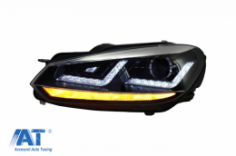 Faruri Osram LED Crom LEDriving Semnal Dinamic si Grila Centrala compatibil cu VW Golf 6 VI (2008-2012) R20 Design-image-6031801