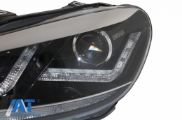 Faruri Osram LED Crom LEDriving Semnal Dinamic si Grila Centrala compatibil cu VW Golf 6 VI (2008-2012) R20 Design-image-6031806