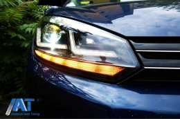 Faruri Osram LED Crom LEDriving Semnal Dinamic si Grila Centrala compatibil cu VW Golf 6 VI (2008-2012) R20 Design-image-6031811