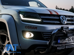 Faruri Osram LED DRL compatibil cu VW Amarok (2010-up) Semnal Dinamic Secvential Negru-image-6053675