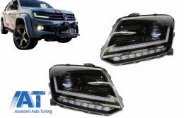 Faruri Osram LED DRL compatibil cu VW Amarok (2010-up) Semnal Dinamic Secvential Negru-image-6053817