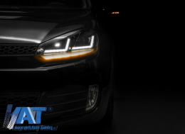 Faruri Osram LED Negre LEDriving Semnal Dinamic si Grila Centrala compatibil cu VW Golf 6 VI (2008-2012) R20 Design-image-6031771
