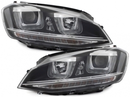 Faruri R-look compatibil cu VW Golf VII 7 2013+ 3D LED DRL-image-65826
