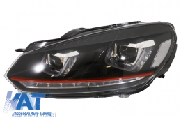 Faruri si Stopuri Full LED compatibil cu VW Golf 6 VI (2008-2013) R20 U Design cu Semnal LED Dinamic-image-6043610