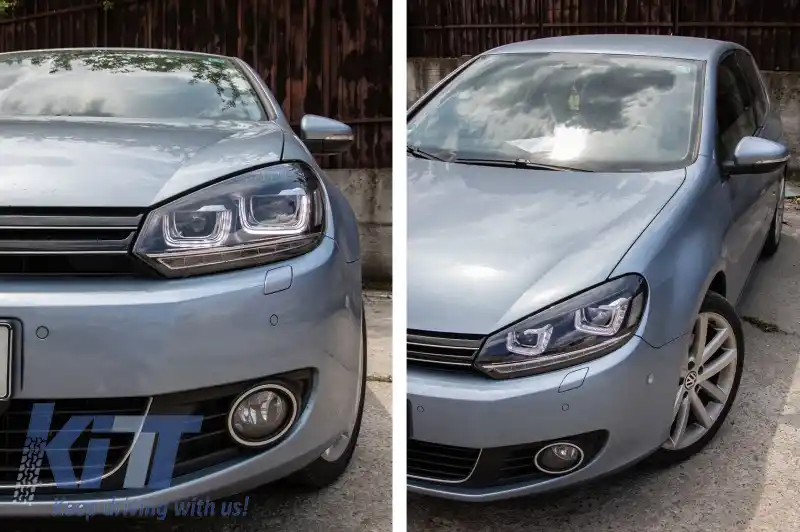 Faruri si Stopuri LED compatibil cu VW Golf 6 VI (2008-up) R20 U Design cu Semnal LED Dinamic-image-6047653