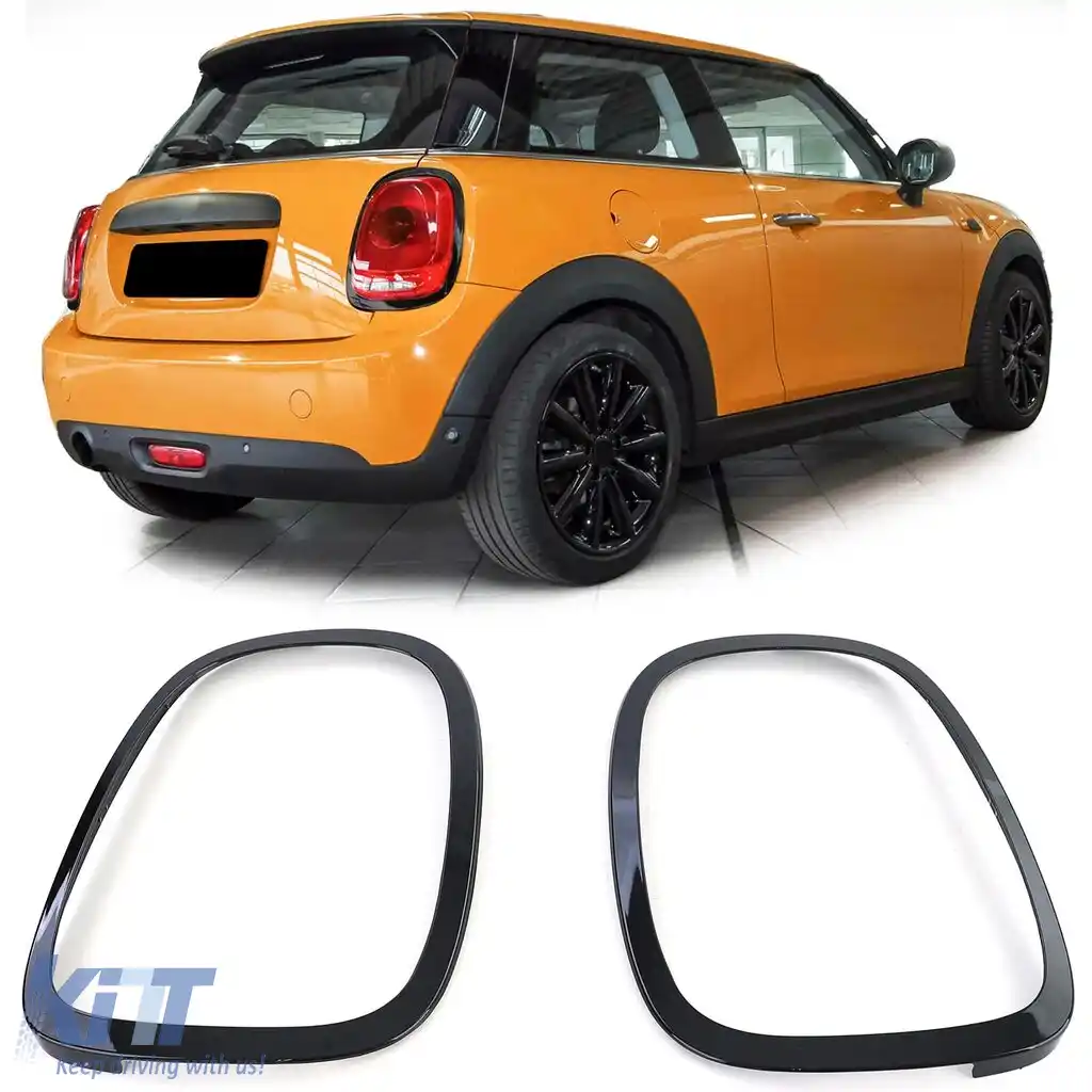 Faruri Stopuri Grilă Cadru Negru Lucios potrivit pentru Mini F55 F56 F57-image-6201775