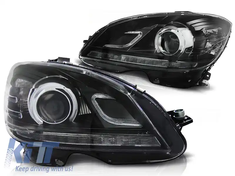 image-45-FARURI TRUE DRL NEGRE potrivite pentru MERCEDES W204 07-10