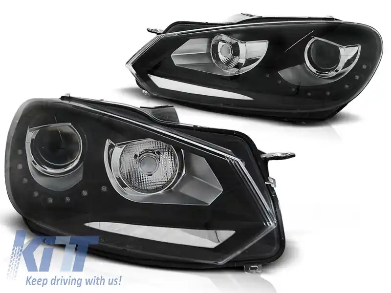image-10-FARURI TRUE DRL NEGRE potrivite pentru VW GOLF 6 10.08-12