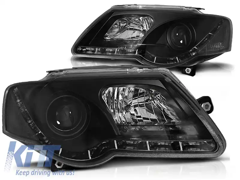 image-2-FARURI TRUE DRL NEGRE potrivite pentru VW PASSAT B6 3C 03.05-10