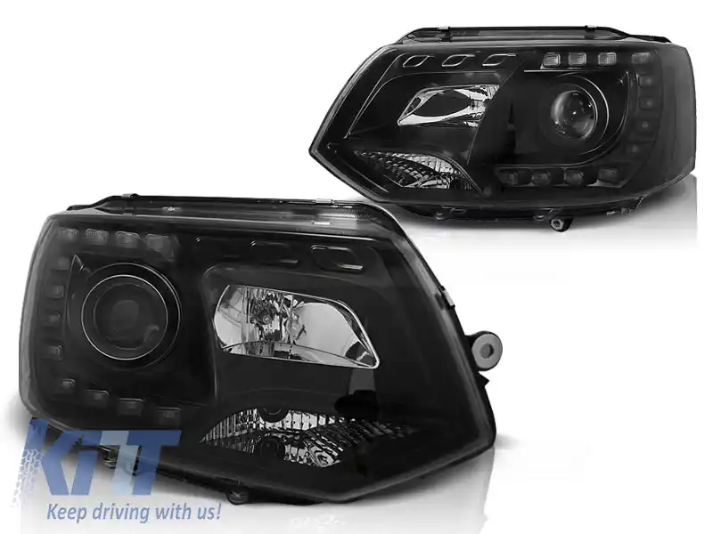image-7-FARURI TRUE DRL NEGRE potrivite pentru VW T5 10-15