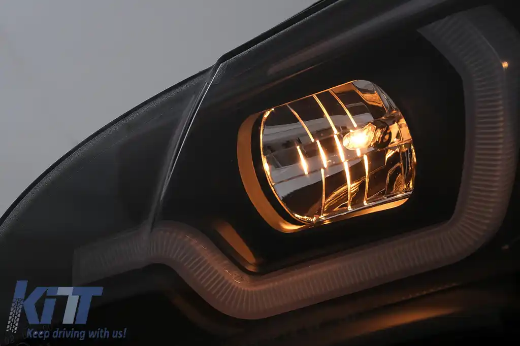 Faruri Tube Light LED DRL Angel Eyes compatibil cu BMW X5 E70 (2007-2013) Negru-image-6101900