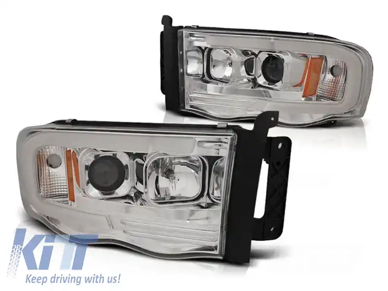 FARURI TUNING POTRIVITE PENTRU DODGE RAM 02-06 TUBE LIGHT CU CROM