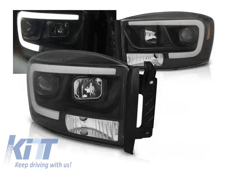 FARURI TUNING POTRIVITE PENTRU DODGE RAM 06-08 TUBE LIGHT CU NEGRU