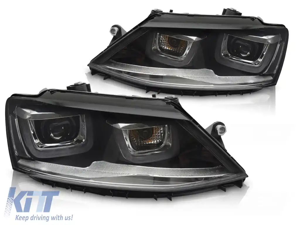 image-35-FARURI U-LED DRL potrivite pentru VW JETTA VI 11-18