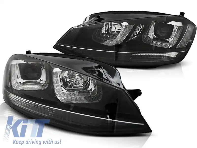 image-32-FARURI U-LED NEGRE CU LINIE NEAGRĂ potrivite pentru VW GOLF 7 11.12-17