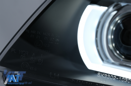 Faruri Xenon 3D U-Led Angel Eyes compatibil cu BMW Seria 3 E90 E91 cu AFS (2008-2011) Negru-image-6090793