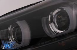 Faruri Xenon 3D U-Led Angel Eyes compatibil cu BMW Seria 3 E90 E91 cu AFS (2008-2011) Negru-image-6090802