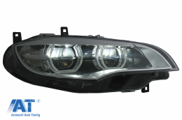 Faruri Xenon Angel Eyes 3D Dual Halo Rims LED DRL compatibil cu BMW X6 E71 (2008-2012)-image-6083027