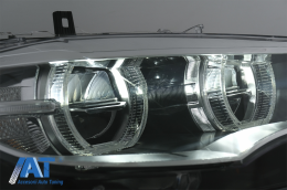 Faruri Xenon Angel Eyes 3D Dual Halo Rims LED DRL compatibil cu BMW X6 E71 (2008-2012)-image-6083028