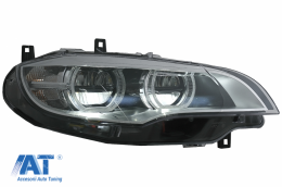 Faruri Xenon Angel Eyes 3D Dual Halo Rims LED DRL compatibil cu BMW X6 E71 (2008-2012)-image-6083030