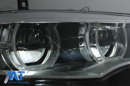 Faruri Xenon Angel Eyes 3D Dual Halo Rims LED DRL compatibil cu BMW X6 E71 (2008-2012)-image-6083032
