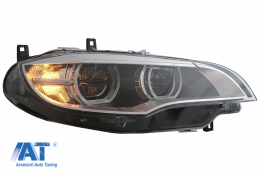 Faruri Xenon Angel Eyes 3D Dual Halo Rims LED DRL compatibil cu BMW X6 E71 (2008-2012)-image-6083037