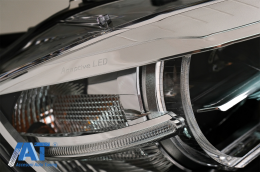 Faruri Xenon Angel Eyes 3D Dual Halo Rims LED DRL compatibil cu BMW X6 E71 (2008-2012)-image-6083043