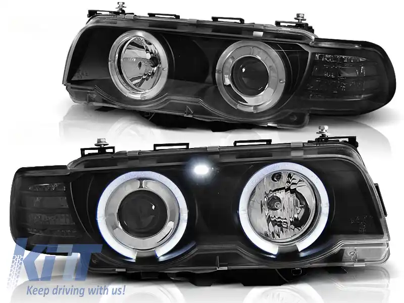 FARURI XENON CU OCHI DE ÎNGER NEGRI potrivite pentru BMW E38 09.98-07.01