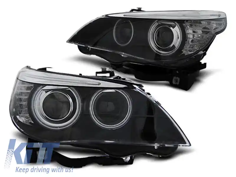 image-75-Faruri xenon de tuning potrivite pentru BMW Seria 5 E60/E61 2005-2007 cu bază neagră