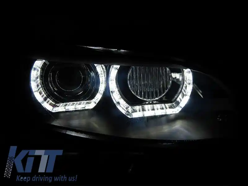 Faruri xenon de tuning potrivite pentru BMW Seria 3 E92/E93 2006-2010 cu bază neagră-image-6152575