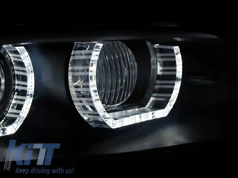 Faruri xenon de tuning potrivite pentru BMW Seria 3 E92/E93 2006-2010 cu bază neagră-image-6152576