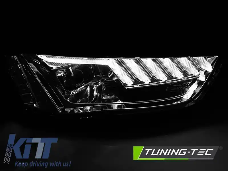 FARURI XENON LED CHROME SEQ potrivite pentru AUDI A4 B8 12-15-image-6269441