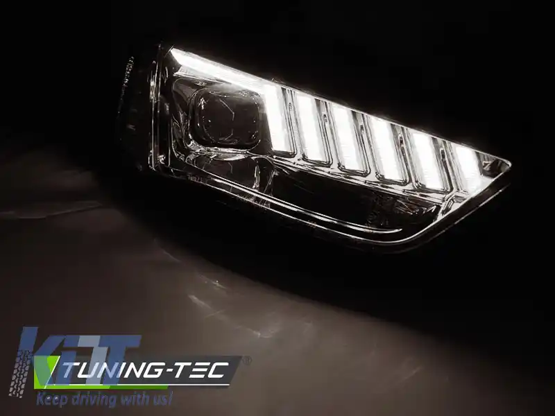 FARURI XENON LED CHROME SEQ potrivite pentru AUDI A4 B8 12-15-image-6269442