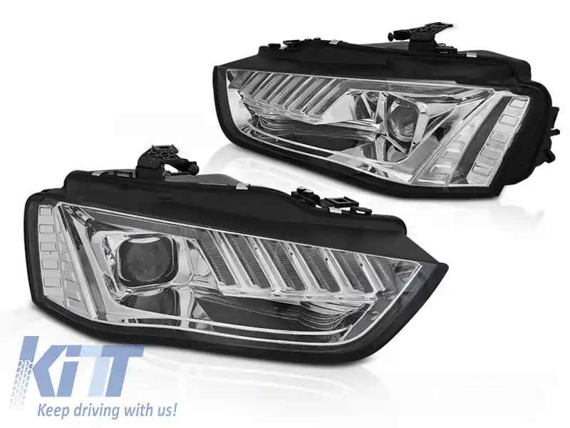 image-4-FARURI XENON LED CHROME SEQ potrivite pentru AUDI A4 B8 12-15